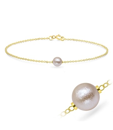 Cotton Pearl Bracelets BRS-518-CTP36-GP